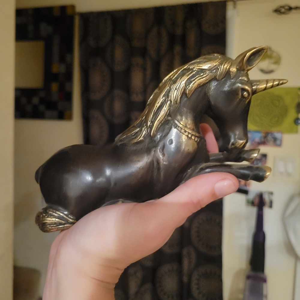Bronze Unicorn Figurine